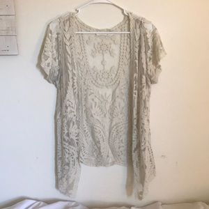 Adorable lace cardigan (short sleeves)